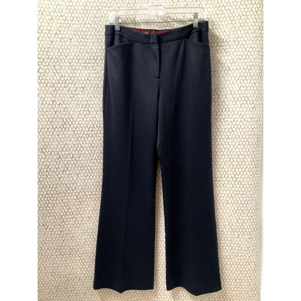 BCBG Maxazria Women Dress Pants Sz 8 Black Stretch Zip Pockets‎ High Rise Career